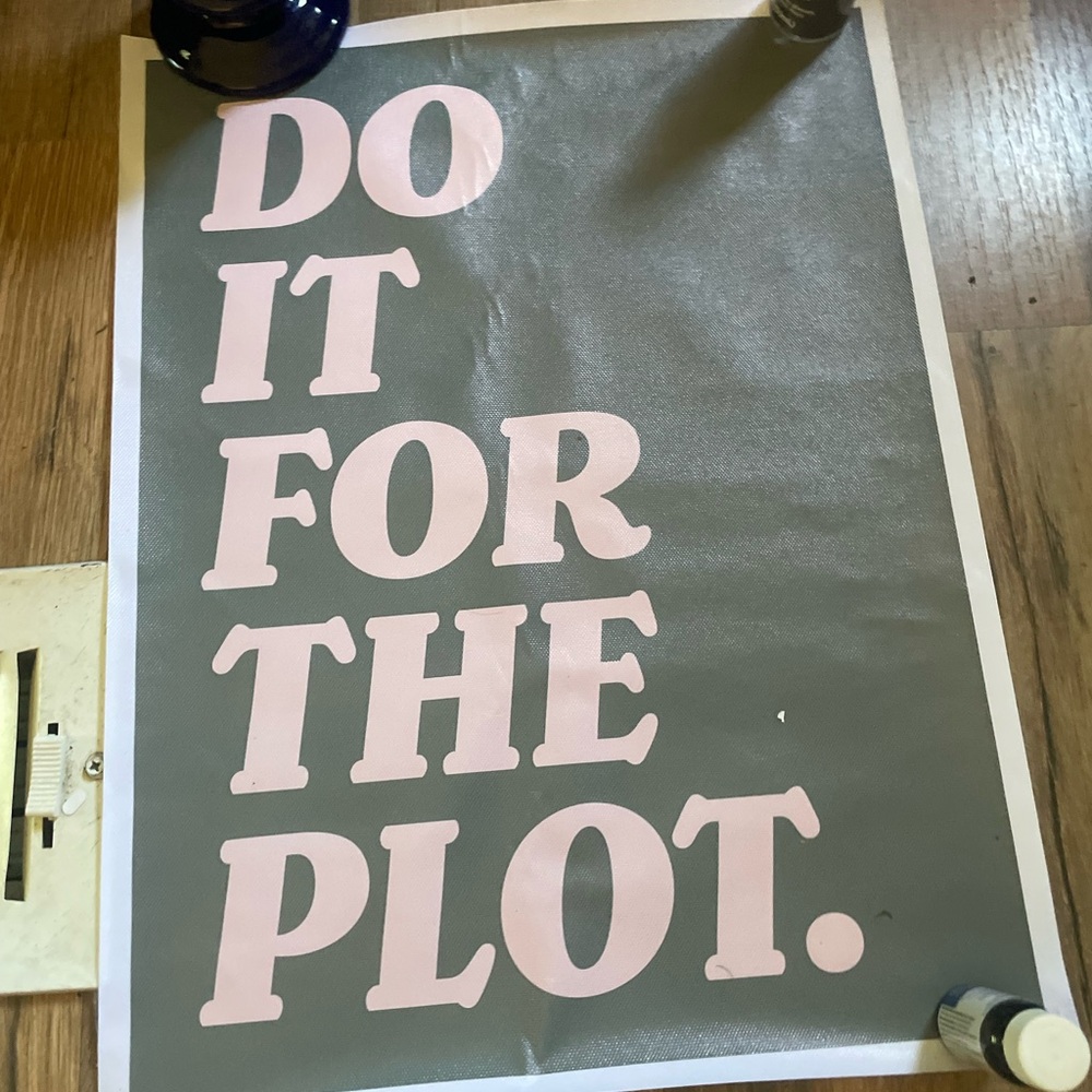 Gray and Pink Motivational Art Print